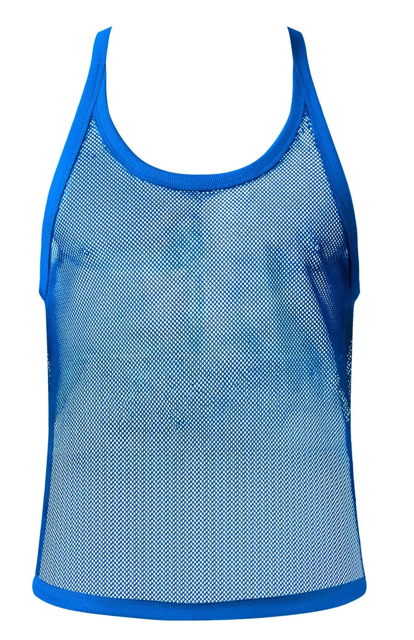 Male Power Men's Underwear 110-11C Fishnet 2 Tank Top Color Royal