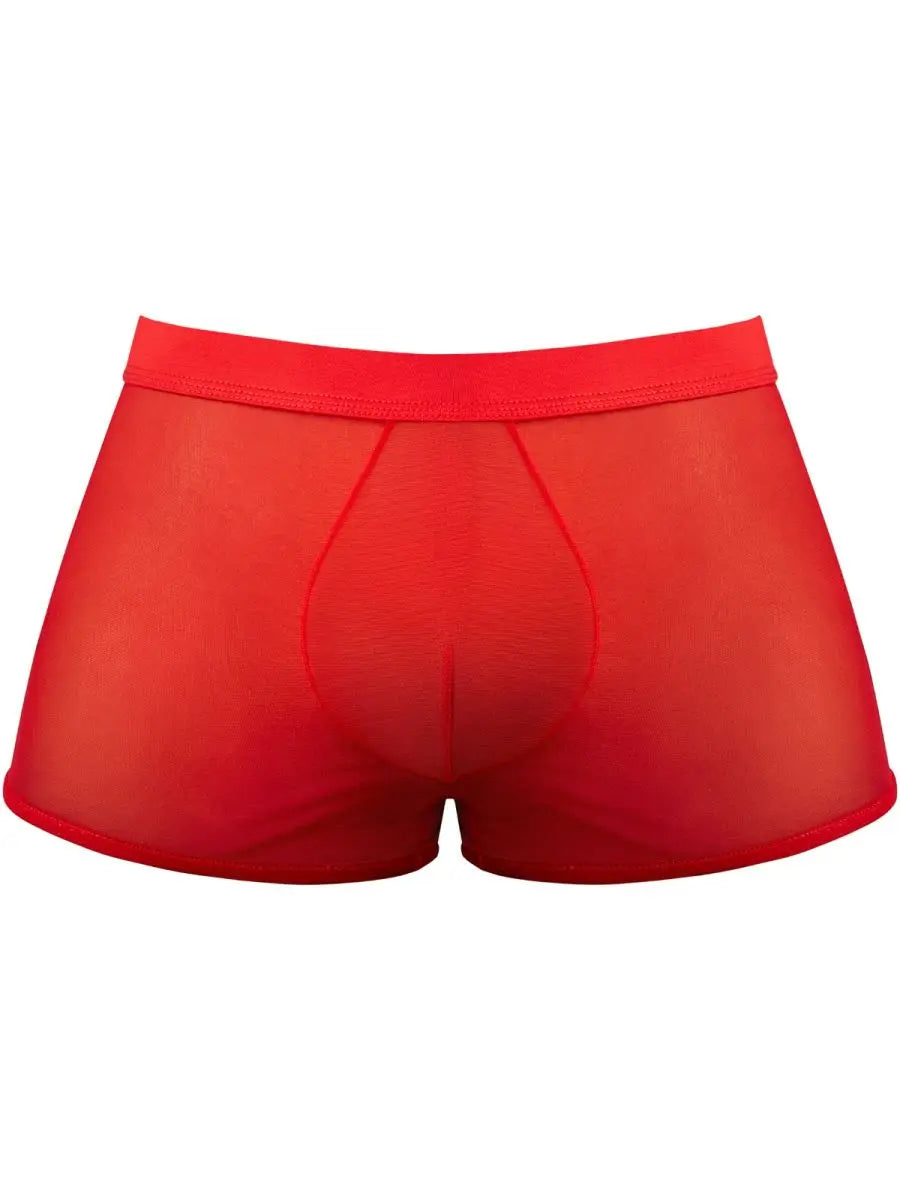 Male Power Men's Underwear 145-307 Mesh 2 Mini Short Trunks Color Red