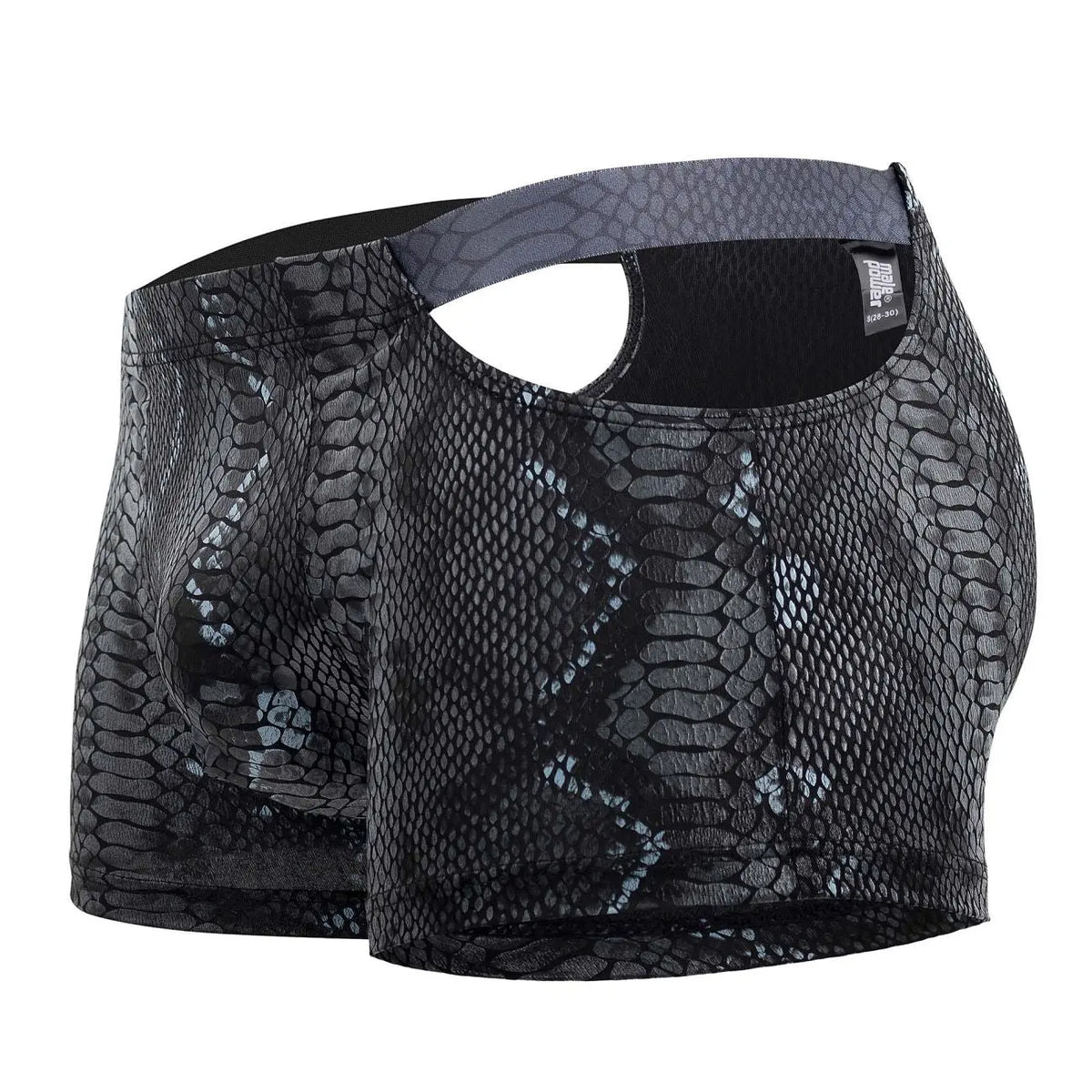 Male Power Men's Underwear 153-282 S-naked Pouch Short Color Black-Blue