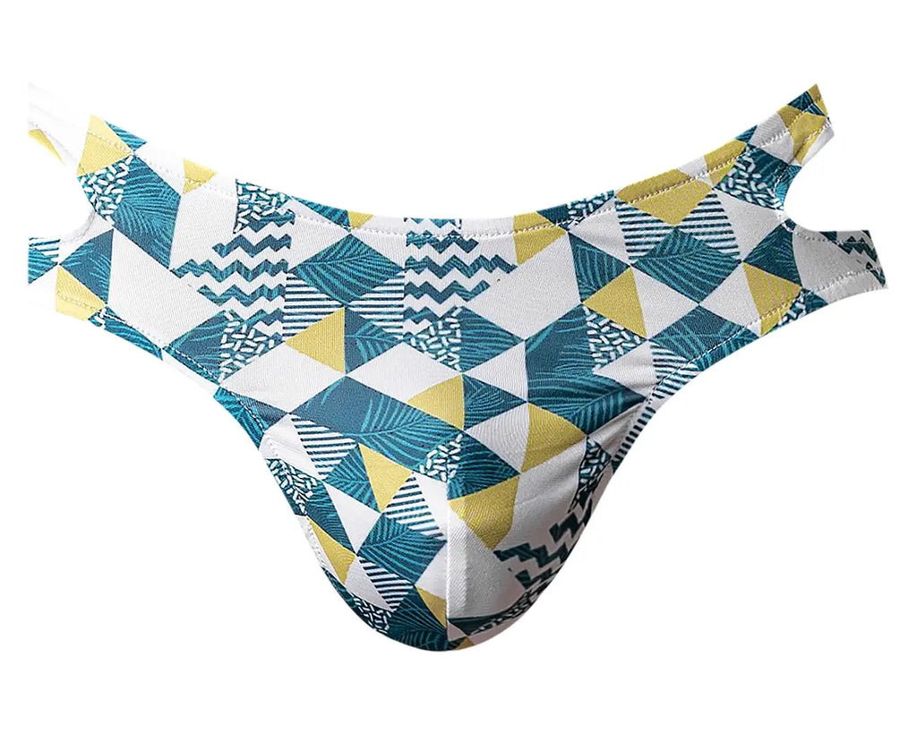 Male Power Men's Underwear 302-292 Cut It Out Cut Out Moonshine Color Blue-Green-White