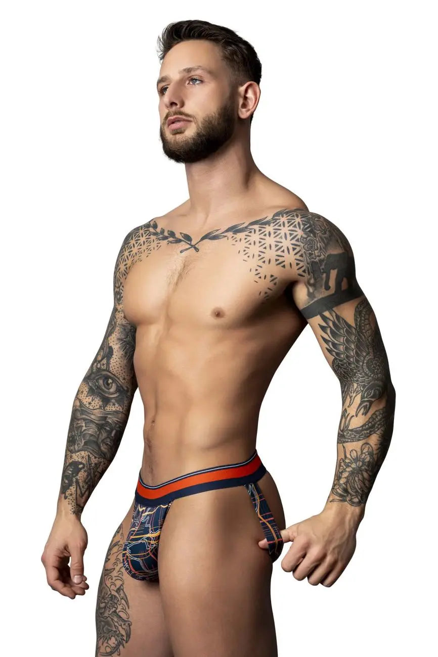 Male Power 349-299 Soo Cumfy Jock 색상 네이비-오렌지