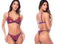 Mapale 80043 two-piece orchid obscura lingerie set with sheer mesh and pink and orange floral embroidery.