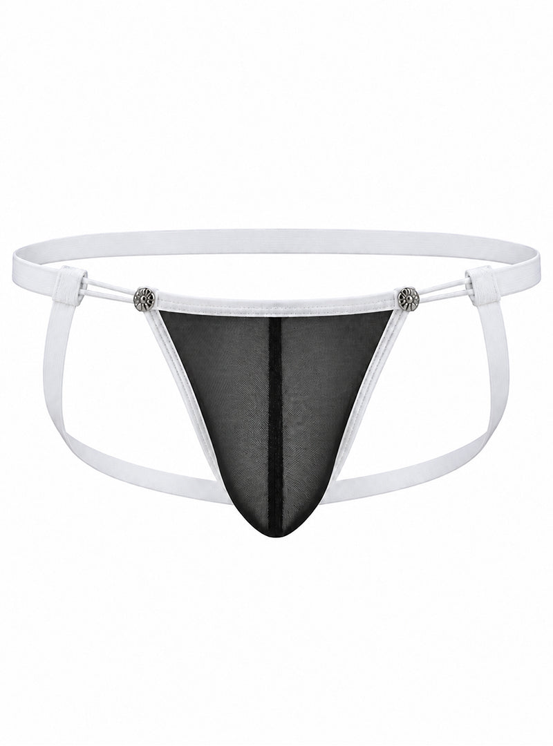 Undergear Men's Mesh Strap Jock BK- 790