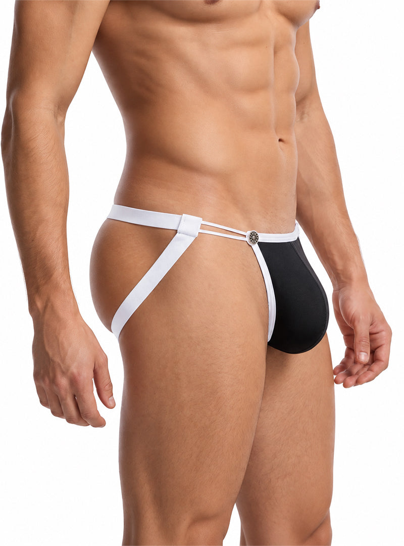 Undergear Men's Mesh Strap Jock BK- 790