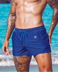 Sagittar 3" Swim Short | Navy Moonlight | Premium Nylon, Gold Hardware