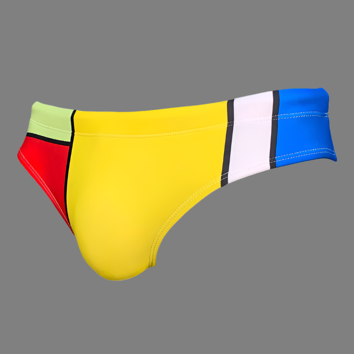 Maris Equi ModRian Men's Mondrian Inspired Swim Briefs
