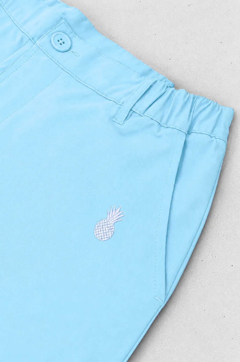 JJ Malibu Men's Muscle-fit Men's 2.5'' Stretchy Chino Shorts - Pale Blue