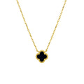 Single Flower Pendant Necklace, Gold-Plated Sterling Silver