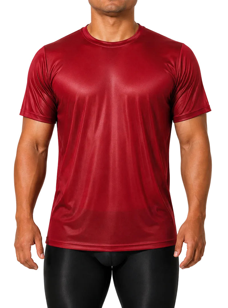 Players Nylon Tricot Crew Neck T-shirt, Men's Quick Drying Tees