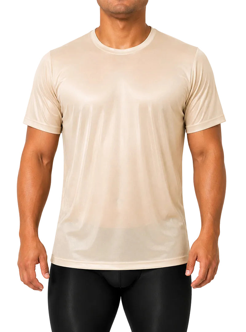 Players Nylon Tricot Crew Neck T-shirt, Men's Quick Drying Tees