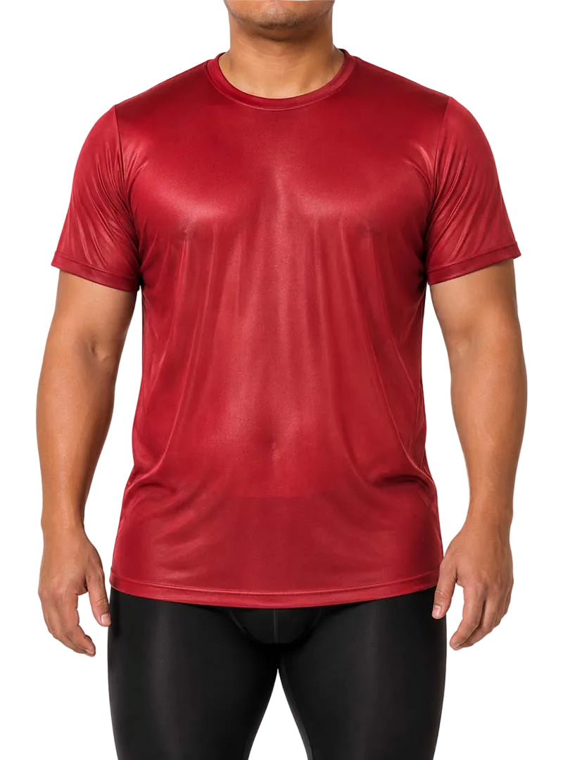Players Nylon Tricot Crew Neck T-shirt, Men's Quick Drying Tees