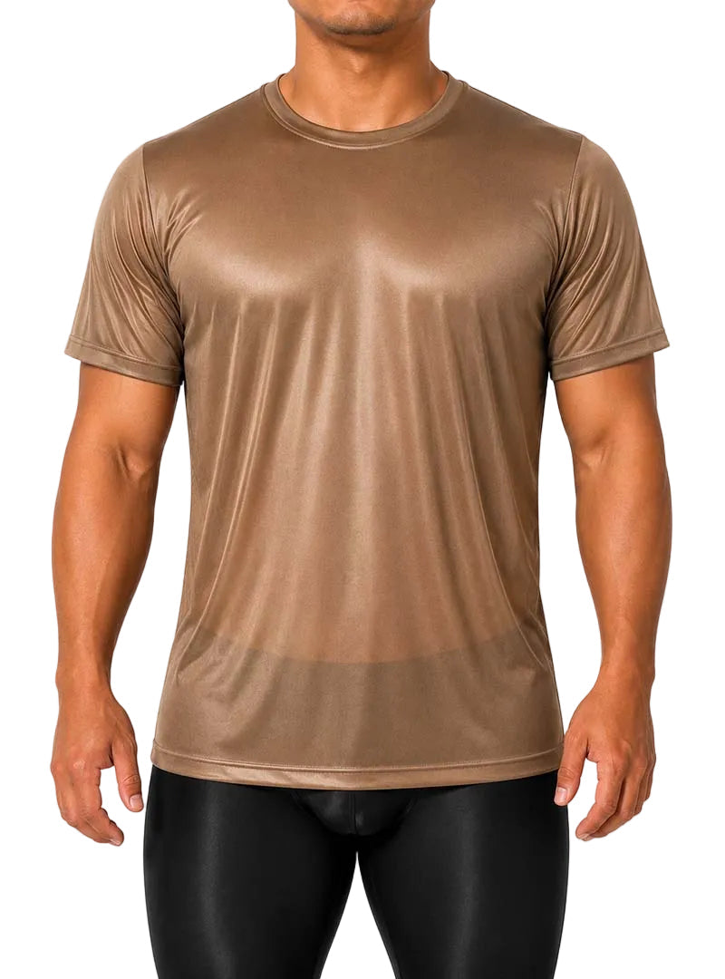 Players Nylon Tricot Crew Neck T-shirt, Men's Quick Drying Tees