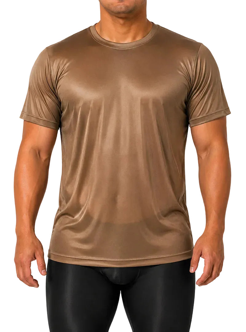 Players Nylon Tricot Crew Neck T-shirt, Men's Quick Drying Tees