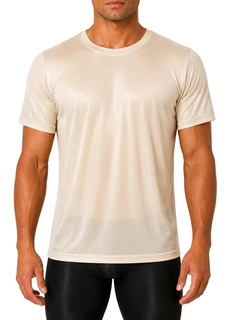 Players Nylon Tricot Crew Neck T-shirt, Men's Quick Drying Tees