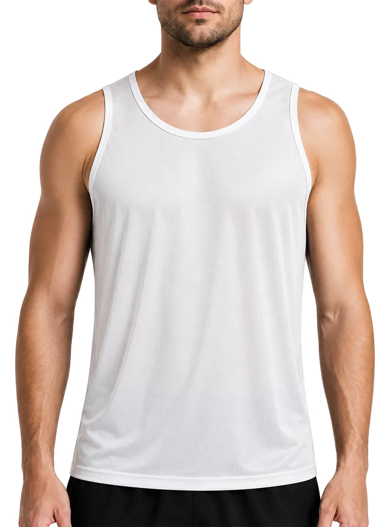 Players Men's Nylon Tricot Tank Top, Lightweight & Quick Dry
