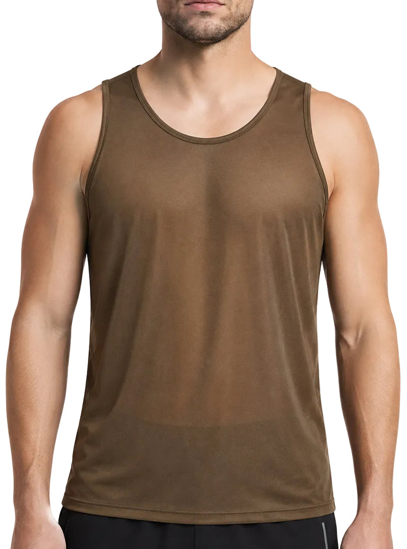 Players Men's Nylon Tricot Tank Top, Lightweight & Quick Dry