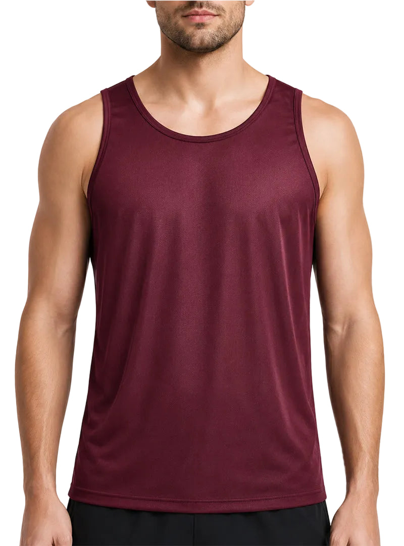 Players Men's Nylon Tricot Tank Top, Lightweight & Quick Dry