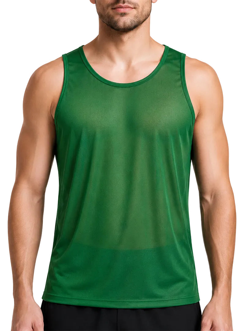 Players Men's Nylon Tricot Tank Top, Lightweight & Quick Dry