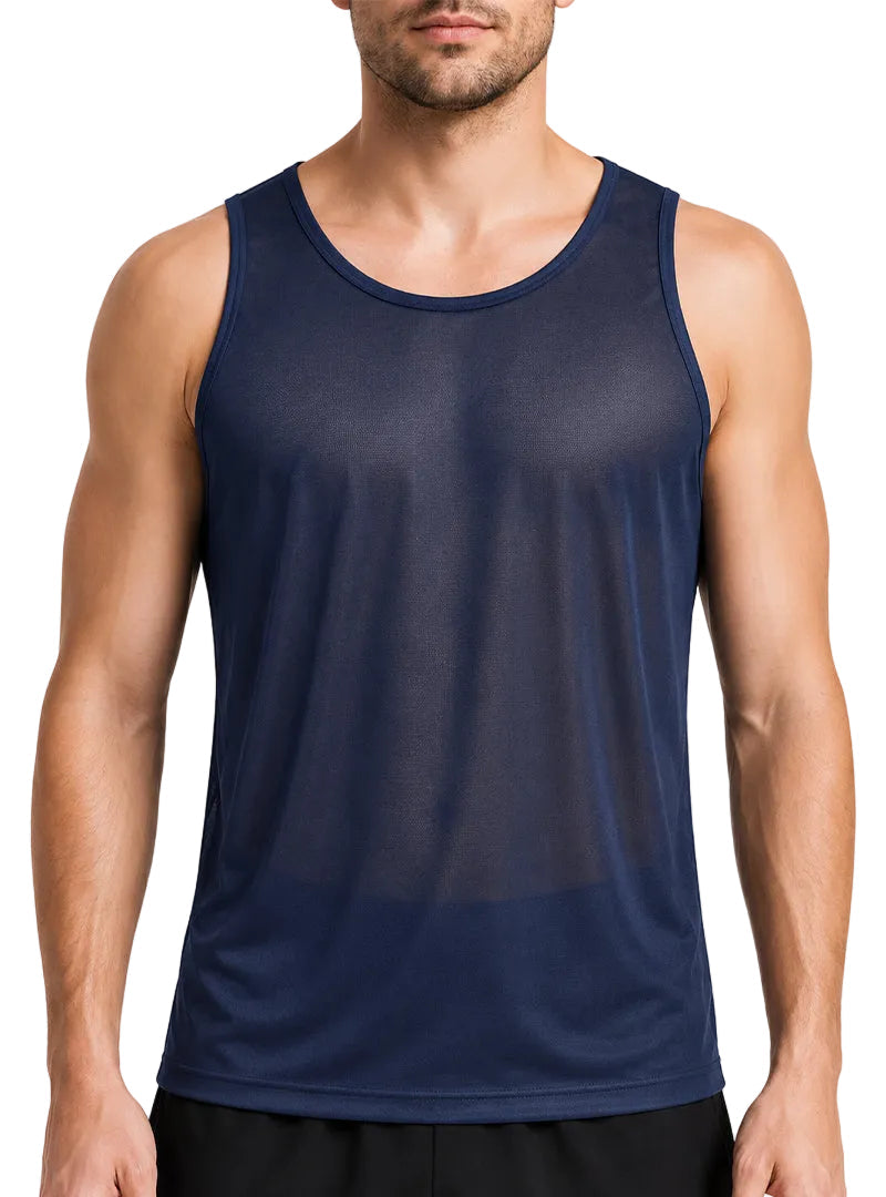 Players Men's Nylon Tricot Tank Top, Lightweight & Quick Dry
