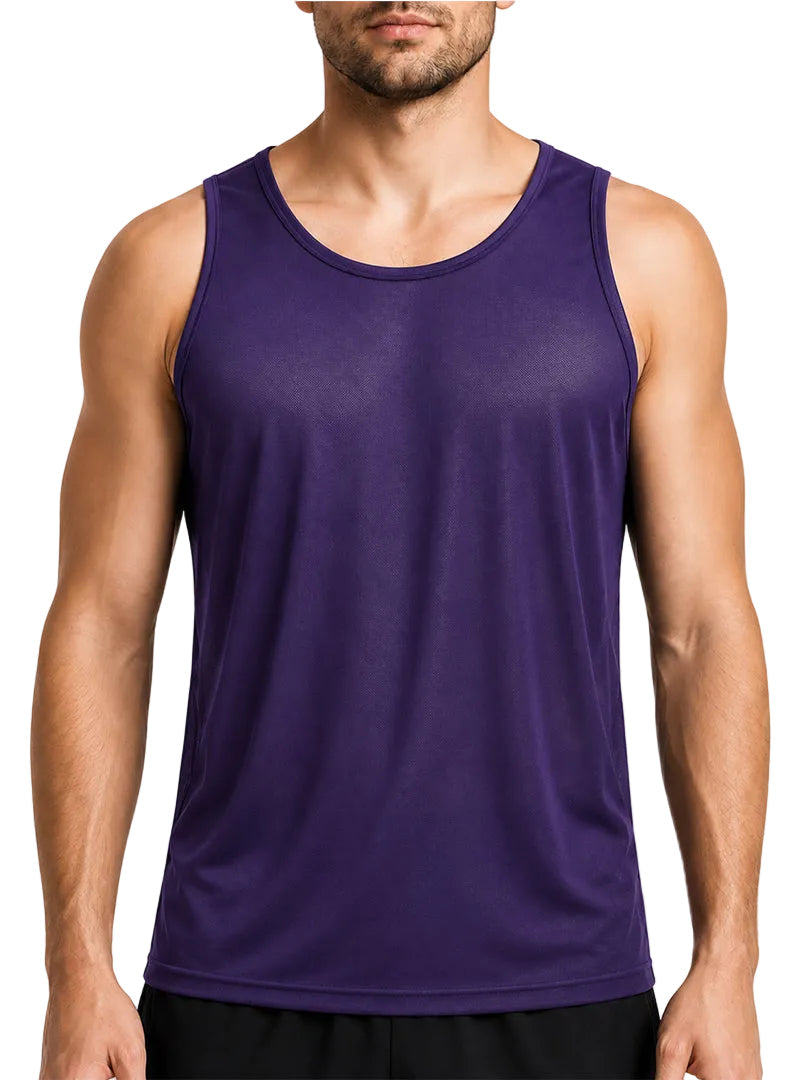 Players Men's Nylon Tricot Tank Top, Lightweight & Quick Dry
