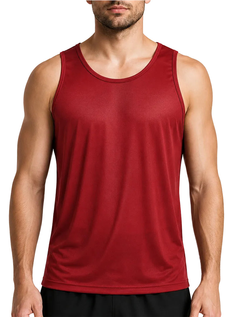Players Men's Nylon Tricot Tank Top, Lightweight & Quick Dry
