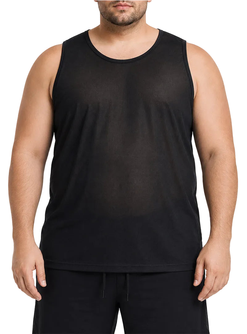 Players Men's Nylon Tricot Tank Top, Lightweight & Quick Dry