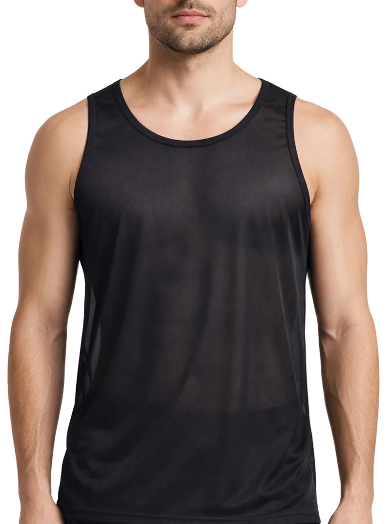 Players Men's Nylon Tricot Tank Top, Lightweight & Quick Dry