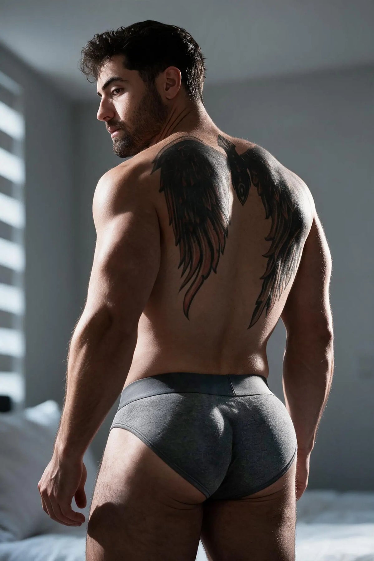 JJ Malibu Men's Original Cotton Briefs - Dark Heather Grey