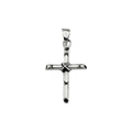 Sterling Silver Cross Pendant, 32 x 18 mm