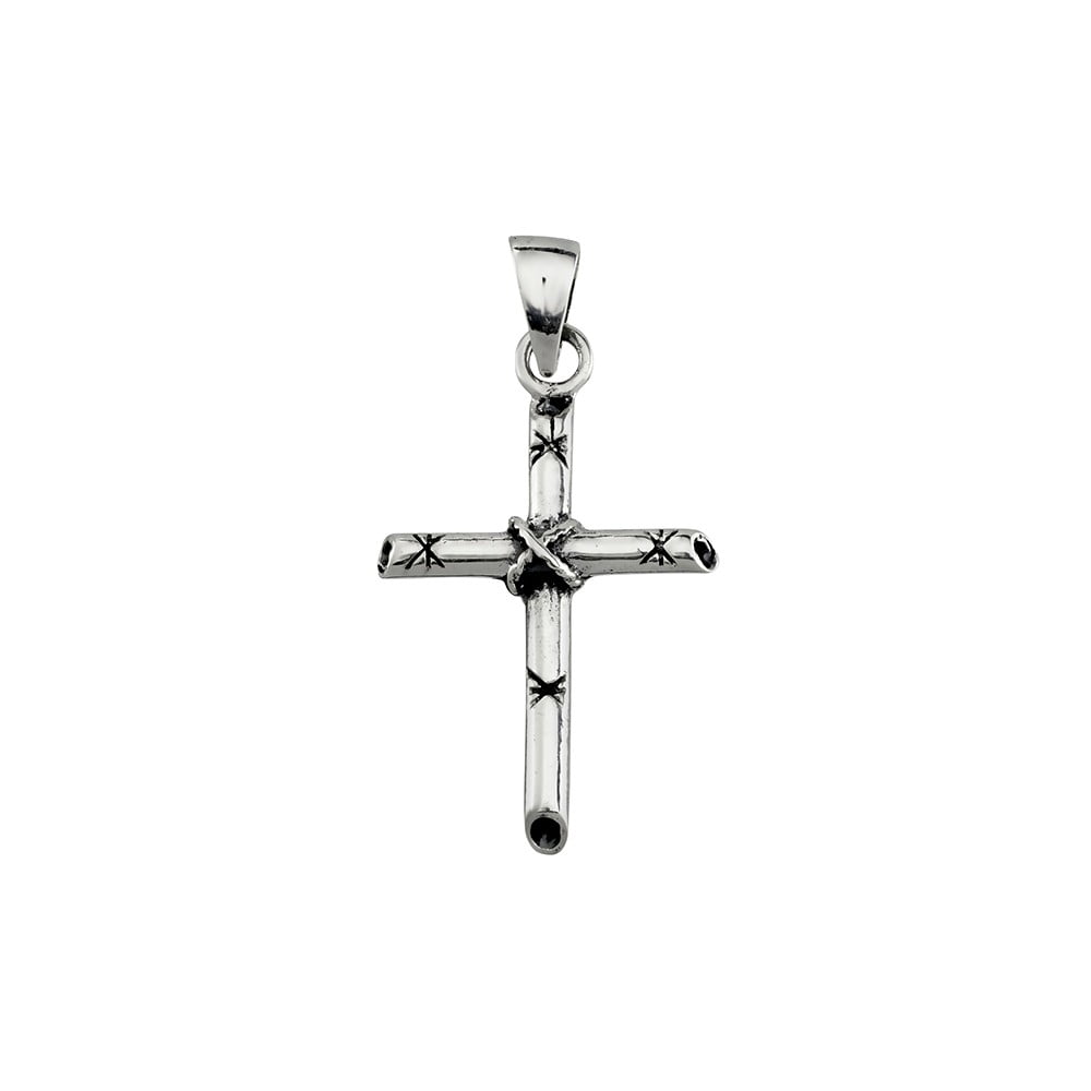 Sterling Silver Cross Pendant, 32 x 18 mm