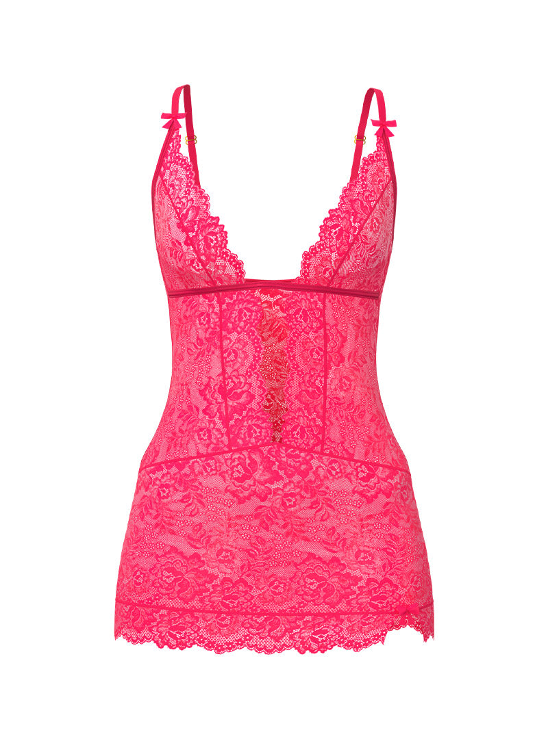 Magic Silk Women's Plunge Chemise & G-Set