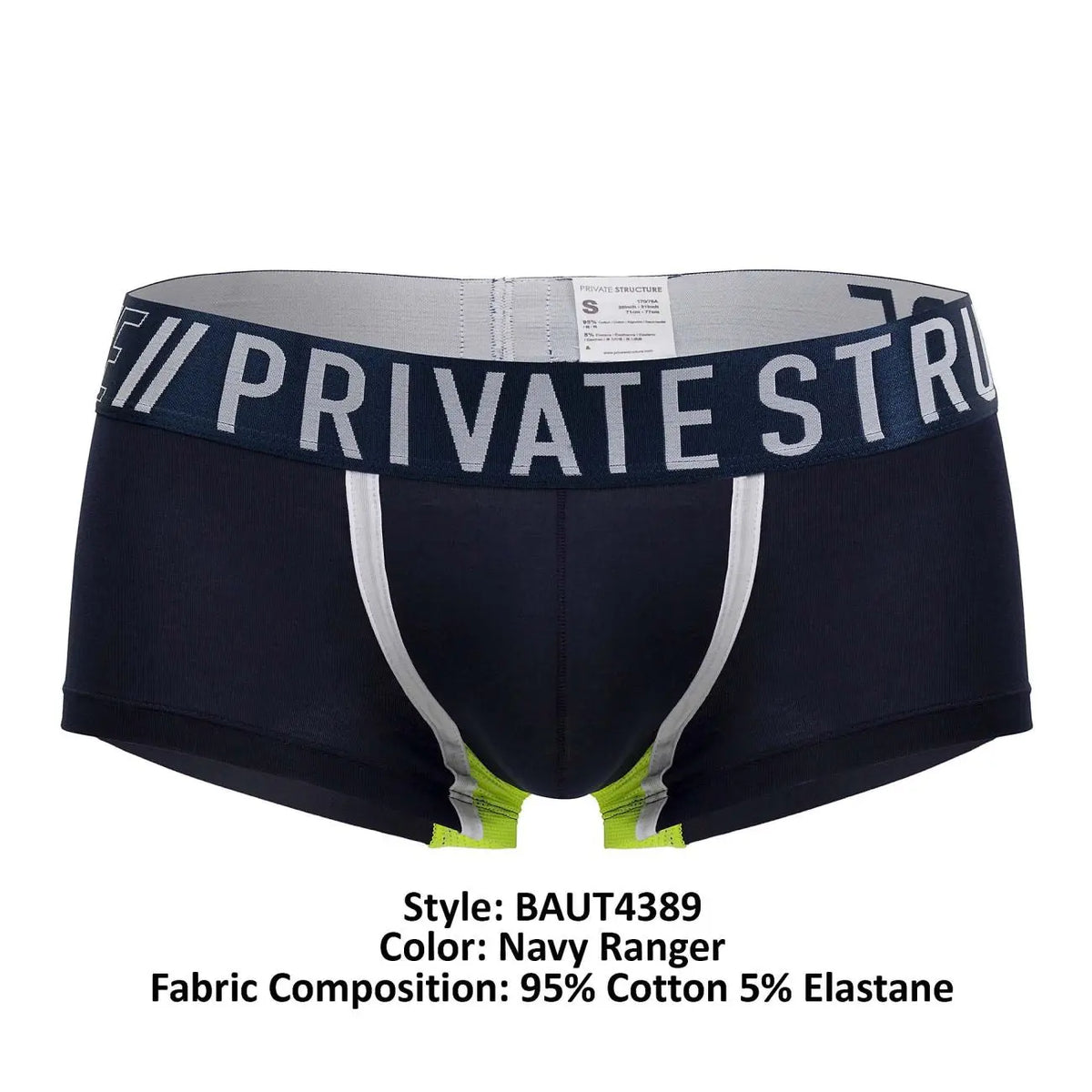 Private Structure 남성용 속옷 BAUT4389 애슬리트 트렁크 색상 네이비 레인저