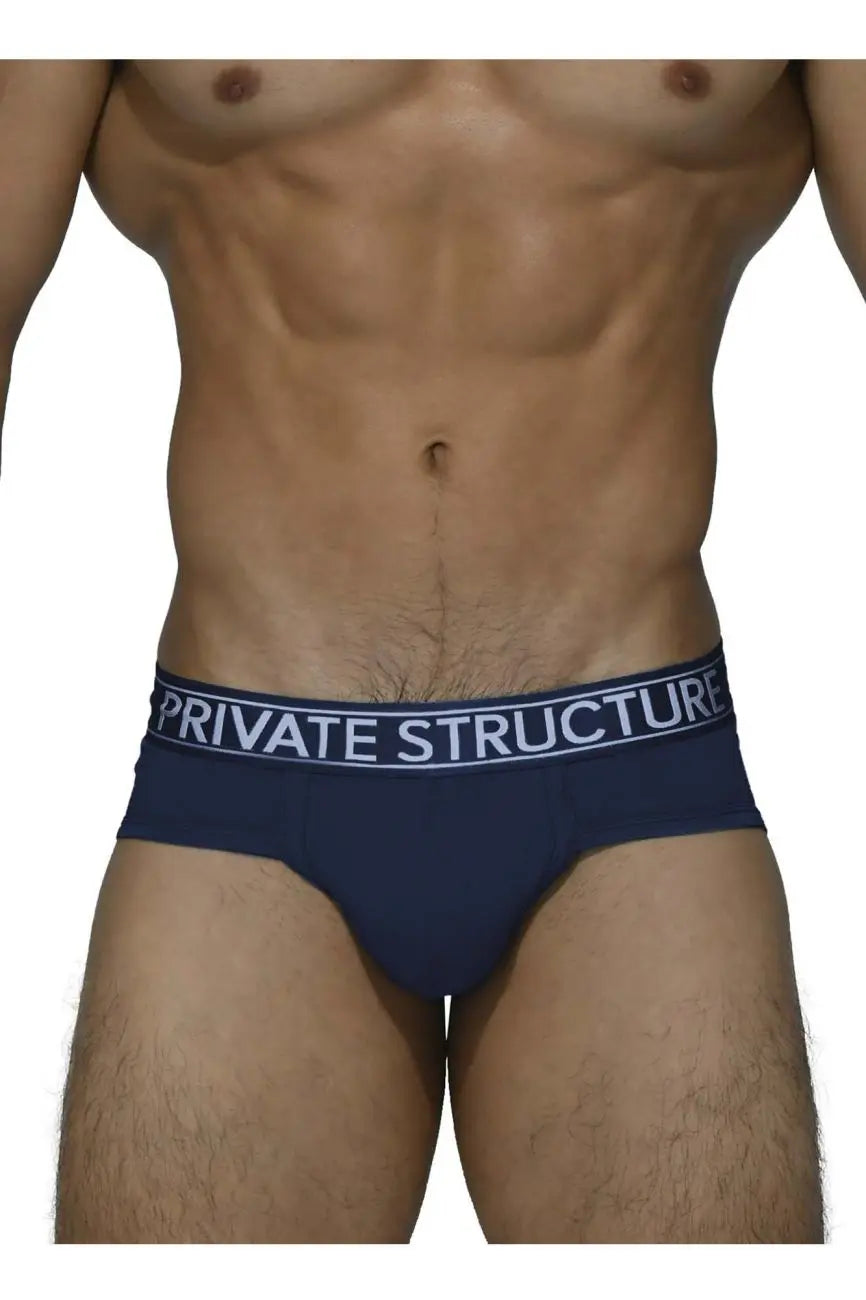 Private Structure Men's Underwear PBUZ3748 Platinum Bamboo Briefs Color Midnight Navy
