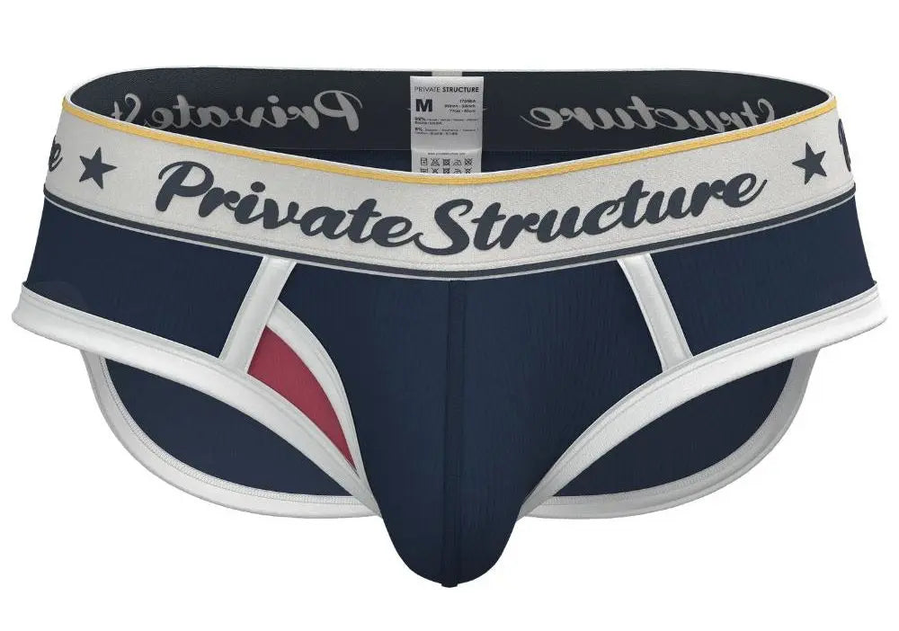 Private Structure メンズアンダーウェア SCUS4529 クラシック ミッドウエストミニブリーフ カラー ネイビー