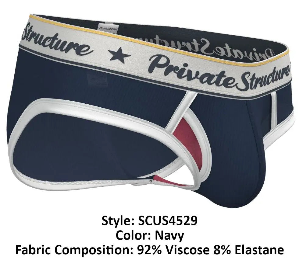 Private Structure メンズアンダーウェア SCUS4529 クラシック ミッドウエストミニブリーフ カラー ネイビー