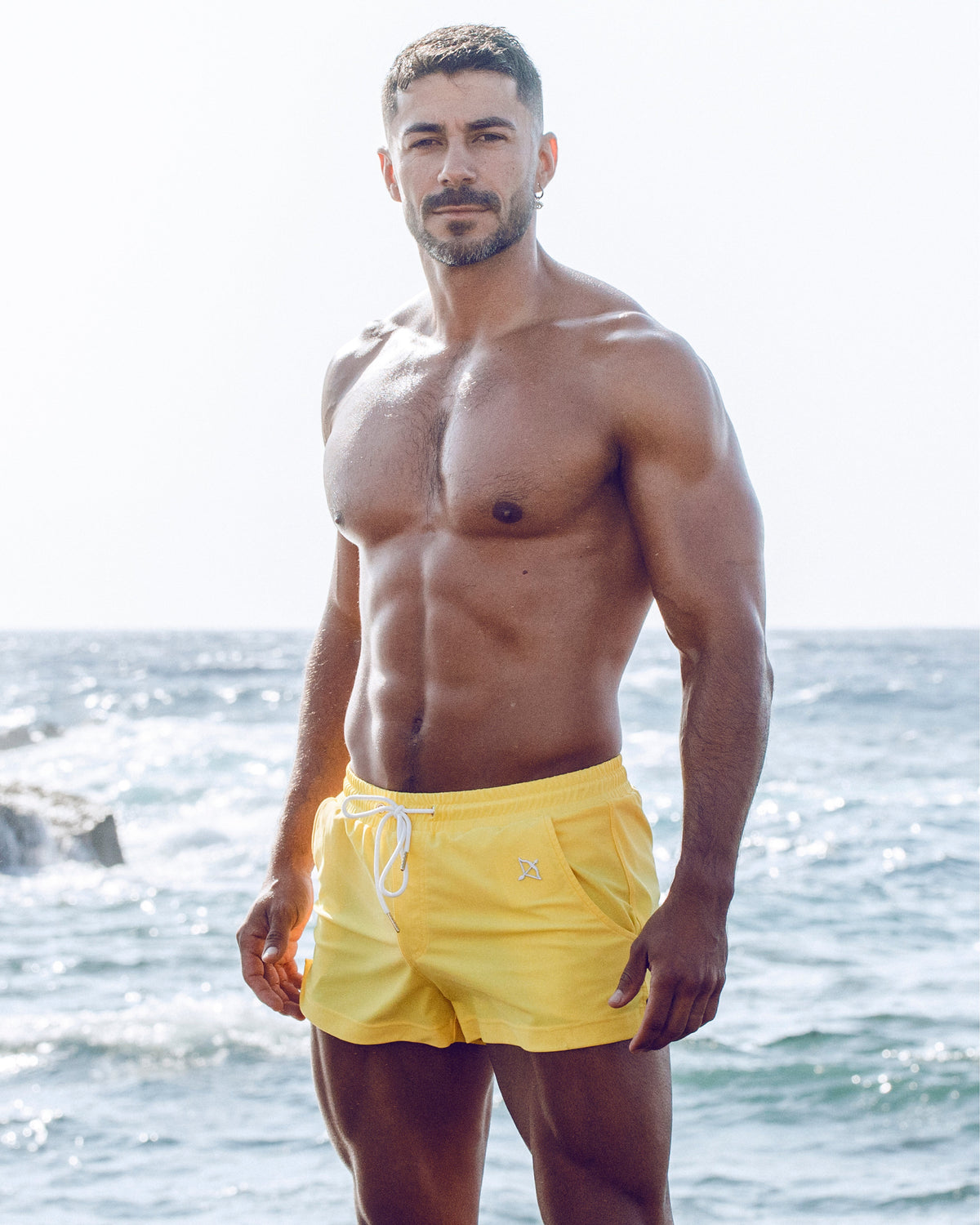 Sagittar 3" Swim Short | Sunshock Yellow | Electric Bold, Nylon Stretch