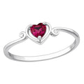 Heart Sterling Silver Ring with Cubic Zirconia