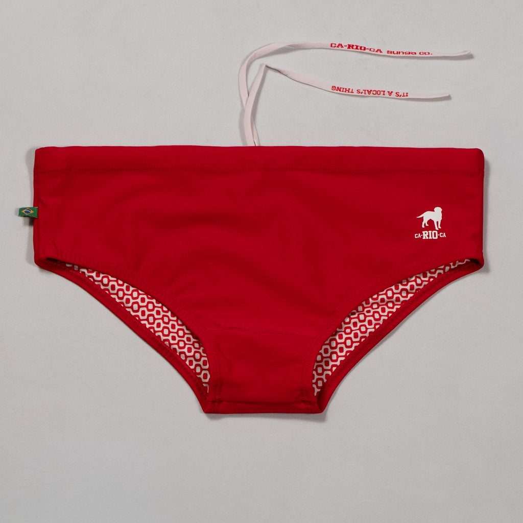 CA-RIO-CA Low Rise Solids Cut Sunga - Male Bathing Suit