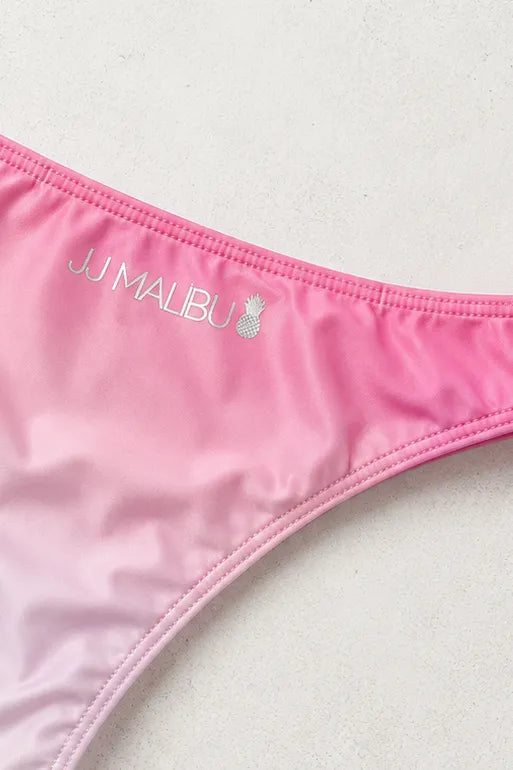 JJ Malibu Renaissance Low-Cut Swim Bikini Briefs for Men - Pink Ombre