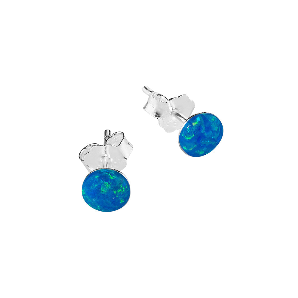 Sterling Silver Opalite Stud Earrings
