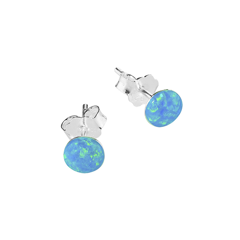 Sterling Silver Opalite Stud Earrings