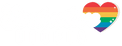 A colorful heart symbol featuring rainbow stripes on the left side, representing inclusivity and diversity. The heart is accompanied by text that emphasizes a message of love and support.