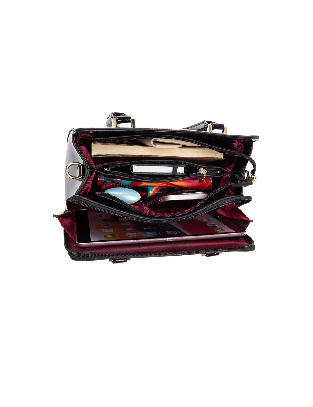 MARGUERITE GRIP HANDLE LEATHER BAG- SF14-0343