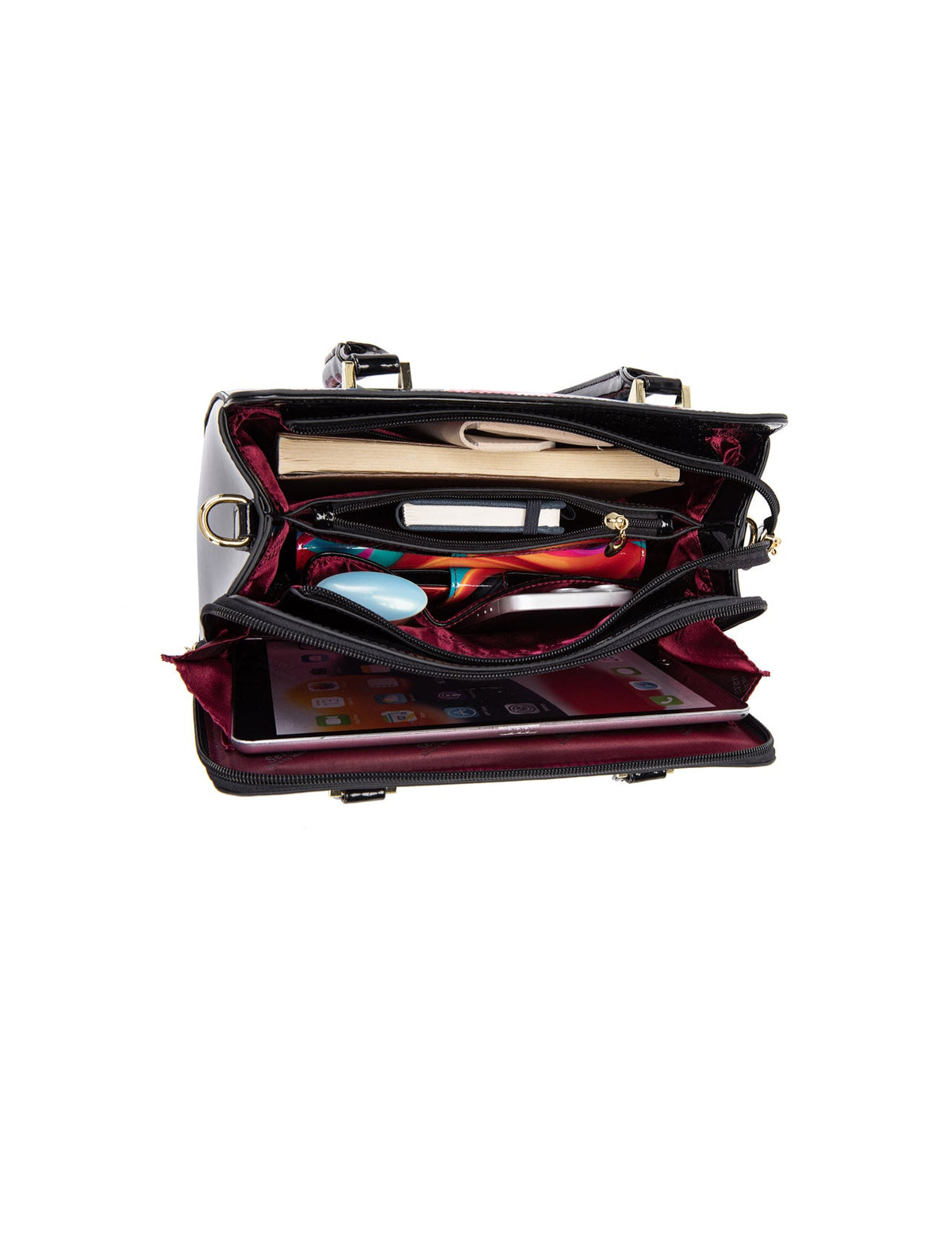 MARGUERITE GRIP HANDLE LEATHER BAG- SF14-0343-SALE