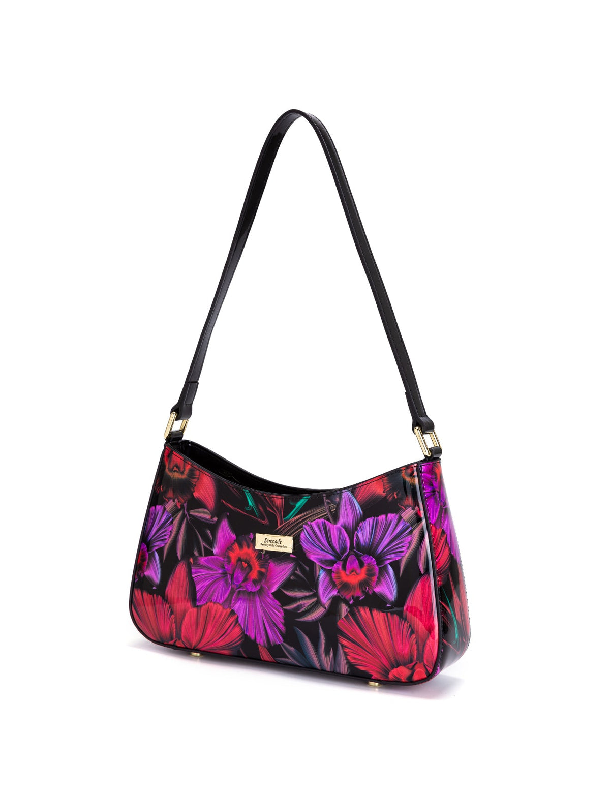 ORCHID PATENT LEATHER BAG WITH RFID-SF15-0822
