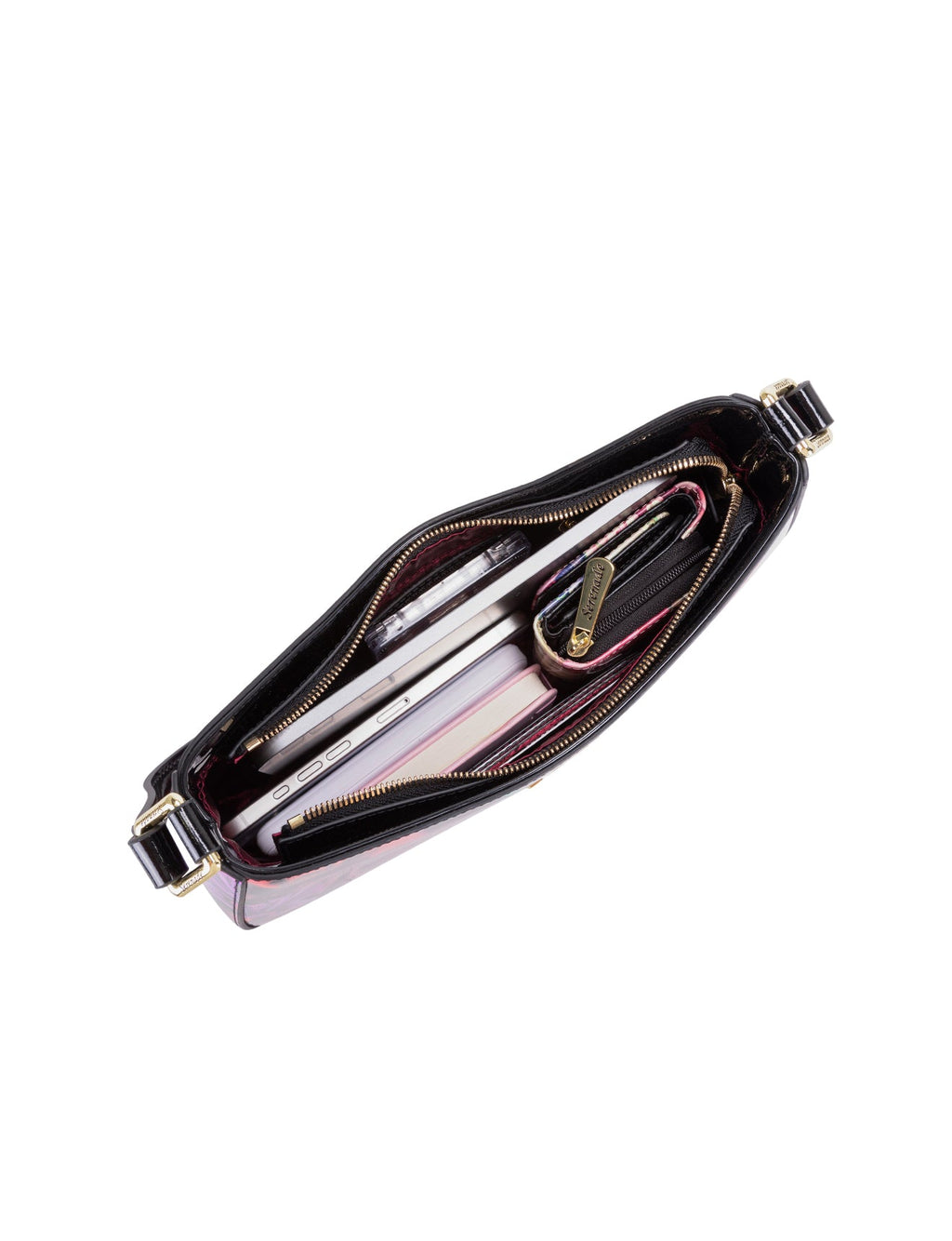 ORCHID PATENT LEATHER BAG WITH RFID-SF15-0822