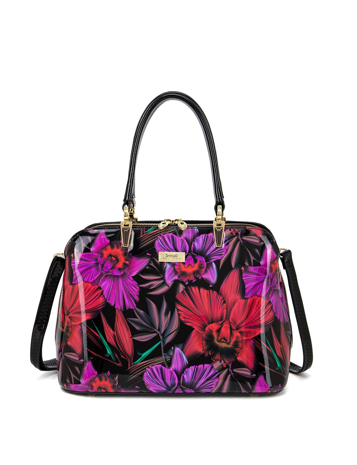 ORCHID TRIPLE COMPARTMENT LEATHER BAG- SF15-8137