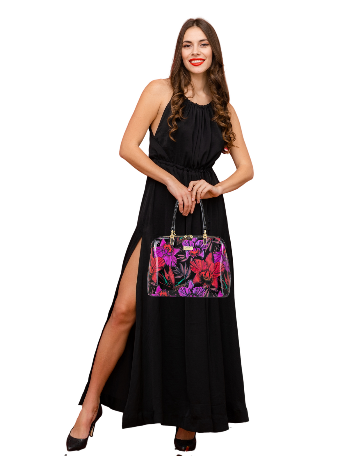 ORCHID TRIPLE COMPARTMENT LEATHER BAG- SF15-8137