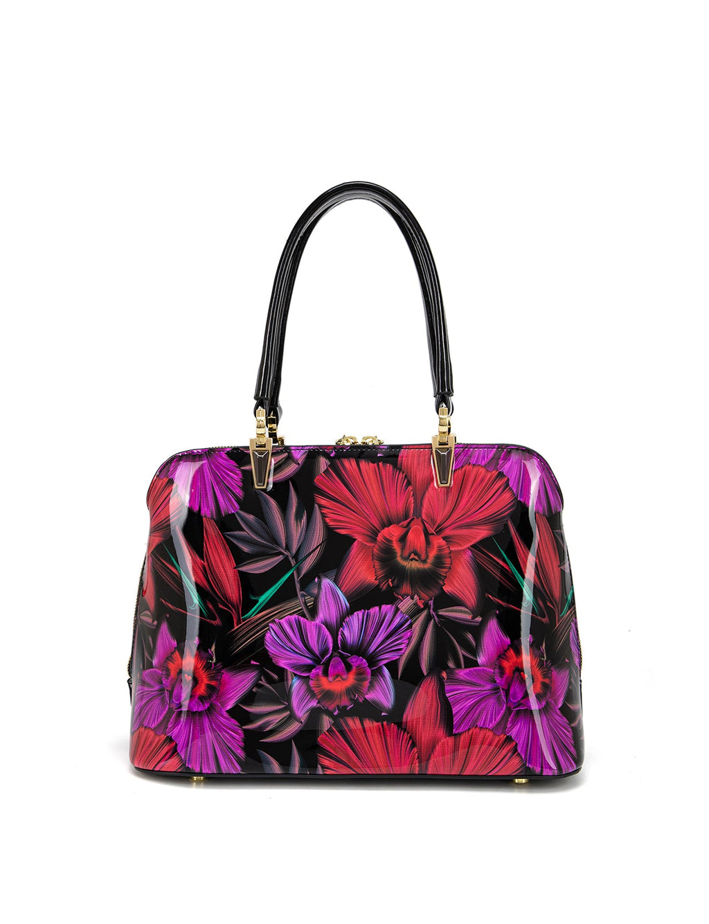 ORCHID TRIPLE COMPARTMENT LEATHER BAG- SF15-8137