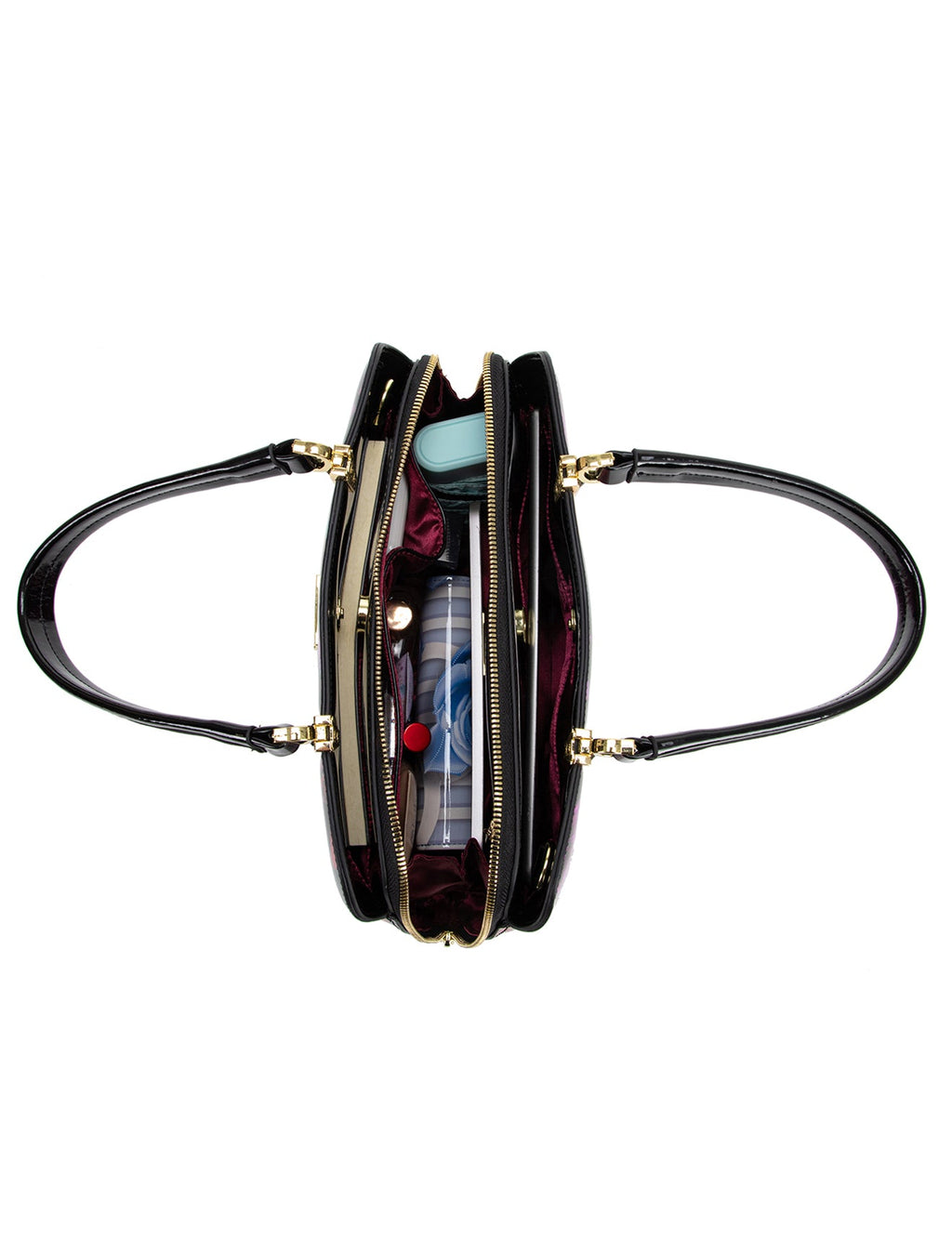 ORCHID TRIPLE COMPARTMENT LEATHER BAG- SF15-8137
